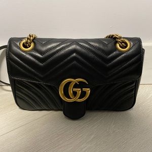 SOLD- Gucci Matelassé Leather Small Marmont Shoulder Bag